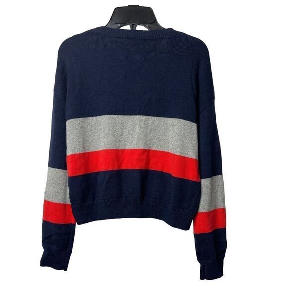 Harper Canyon Sparkle Striped‎ Crewneck Sweater Size Medium 8/10 - Picture 2 of 9